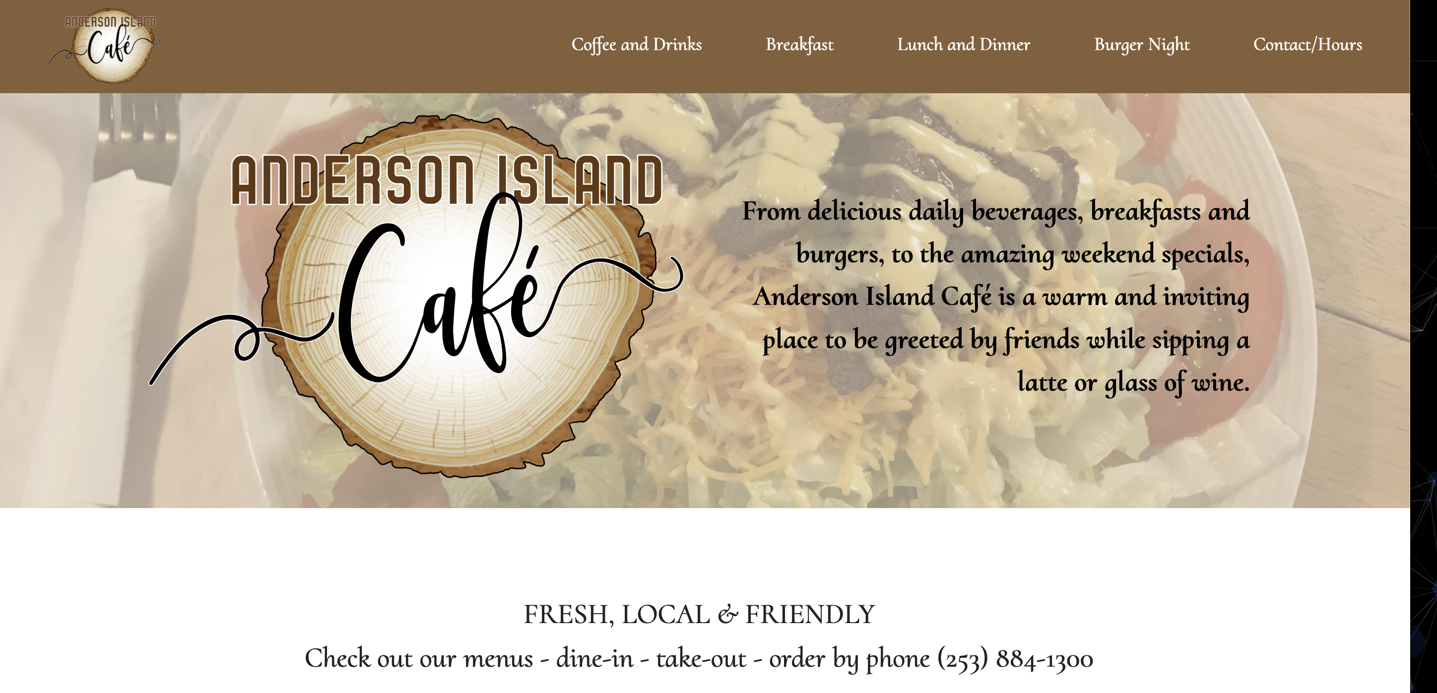 Anderson Island Café Website